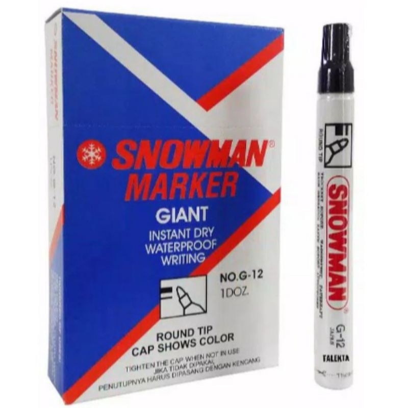 

SPIDOL SNOWMAN PERMANENT MARKER HITAM MERAH BIRU