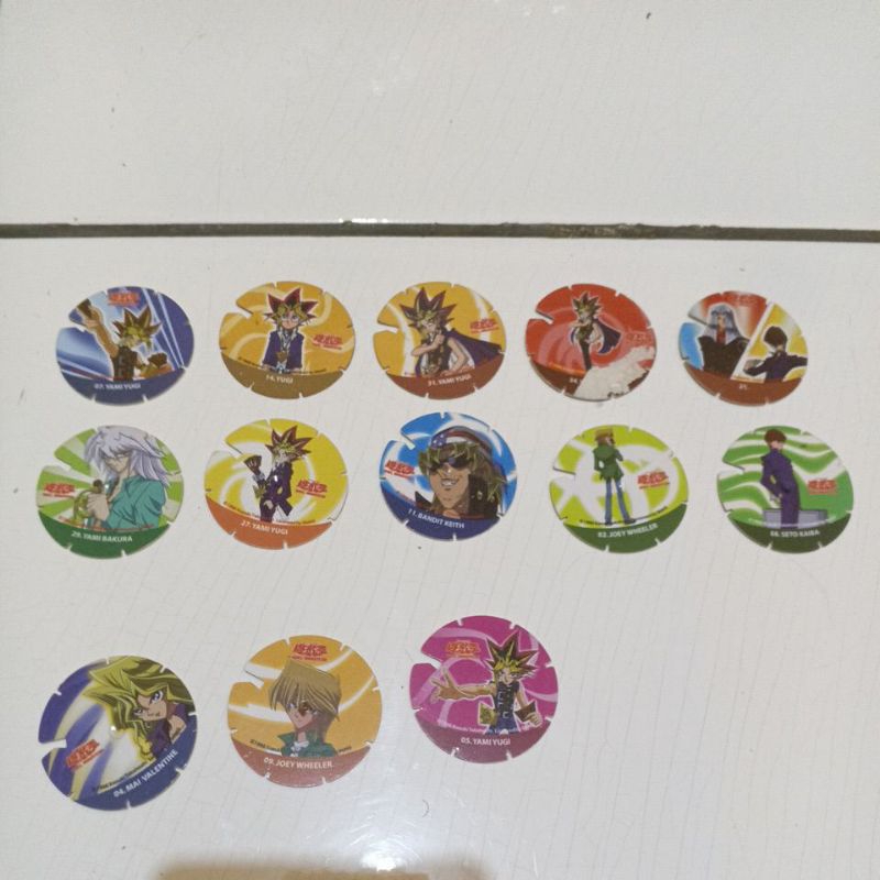 tazos yugioh jadul 13 pcs