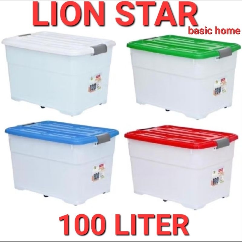 Lion star basic box container 100 liter/kotak box container lion star 100 liter