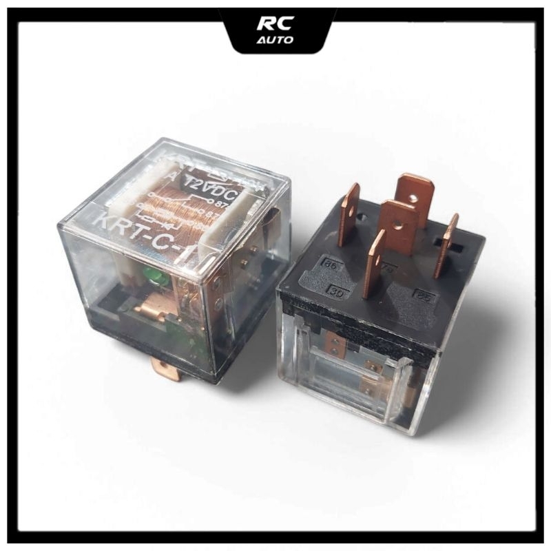 Relay Kaki 5 / 5 Pin 12V 80A (87A) Transparant Waterproof - KRT