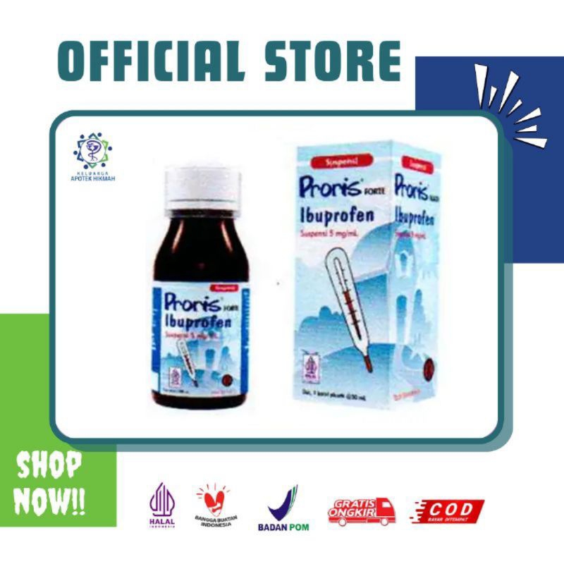 Proris forte ibuprofen syrup demam anak