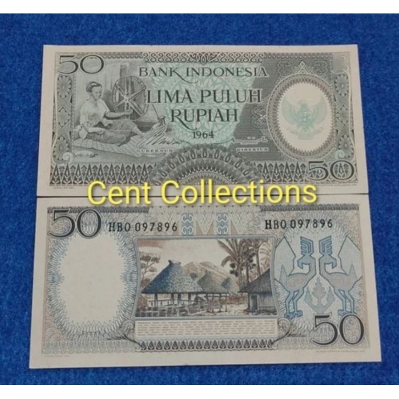 uang kuno 50 rupiah seri pekerja 1964
