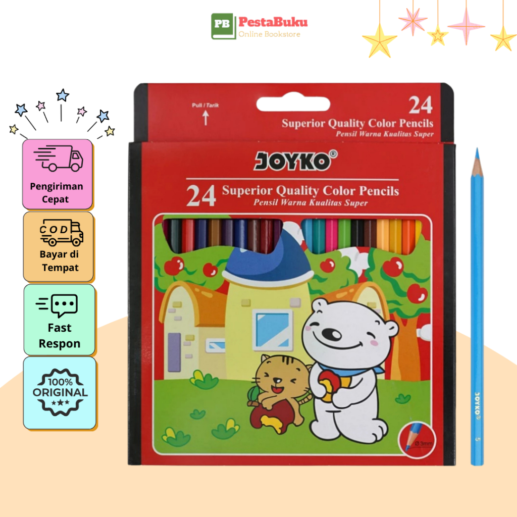 

Pensil Warna Joyko 24 Warna - Pulas Joyko