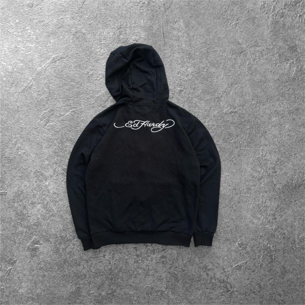 Jaket Zipp Hoodie Official Ed Hardy Embroidery Logo