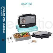 ecentio & FOODI lunch box stainless 3 sekat 950ml Kotak Makan lunch box tahan panas