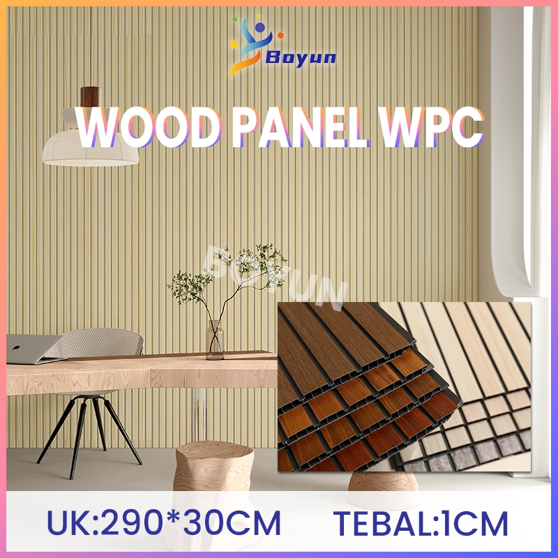 2.9METER x 30 CM Wood Panel WPC / Panel Dinding Motif Kayu / Wood Panel WPC / Woodpanel Wallpanel Ki