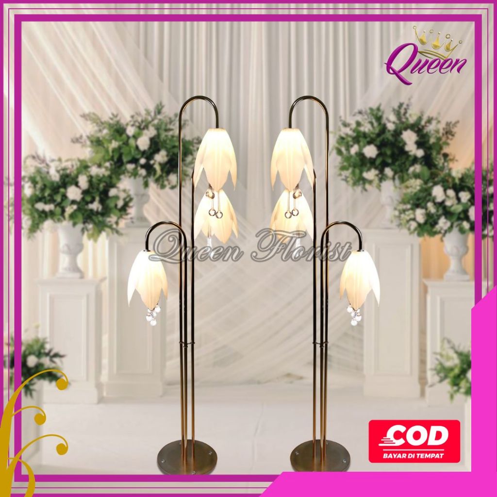 LAMPU STANDING TULIP X3/ LAMPU HIAS AESTHETIC/ LAMPU DEKORASI RUMAH/ LAMPU HIAS POJOK