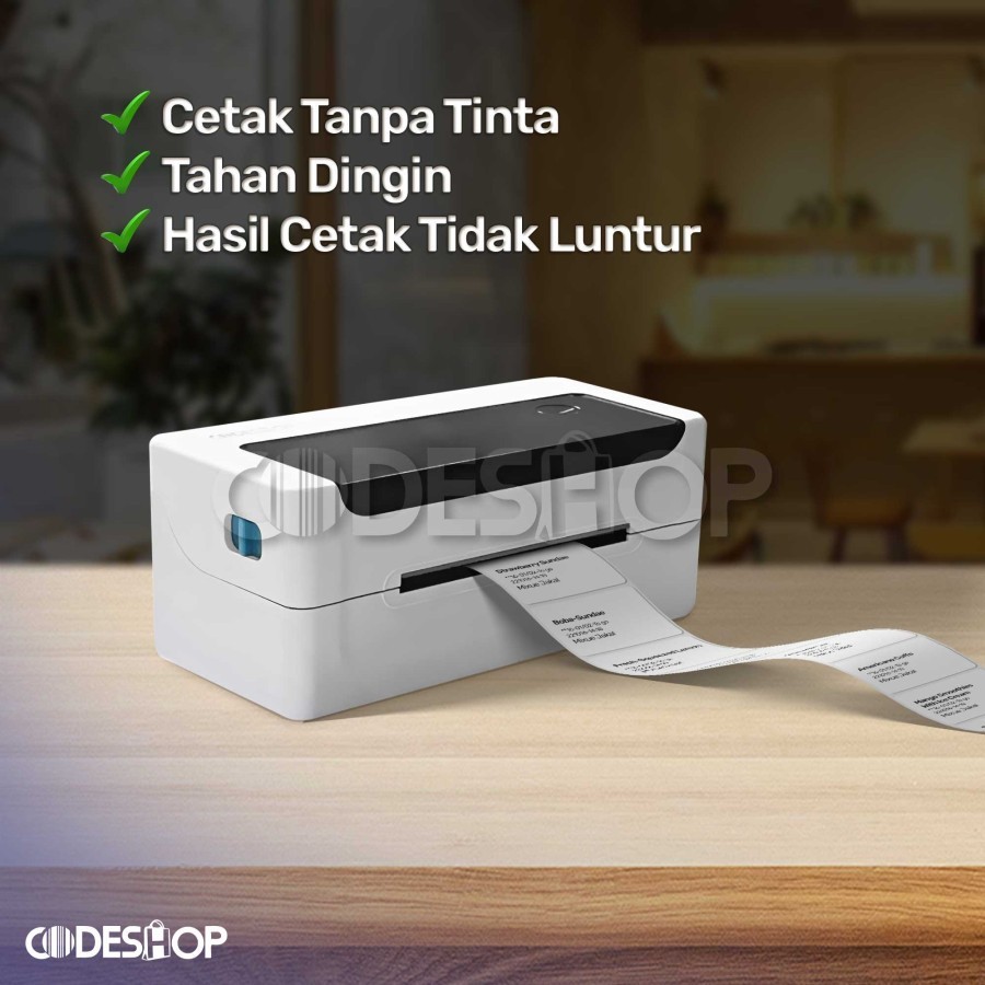 

Stiker Label Yupo Thermal 40 x 30 mm Codeshop Sticker Printer Barcode Tahan Air 1 Line