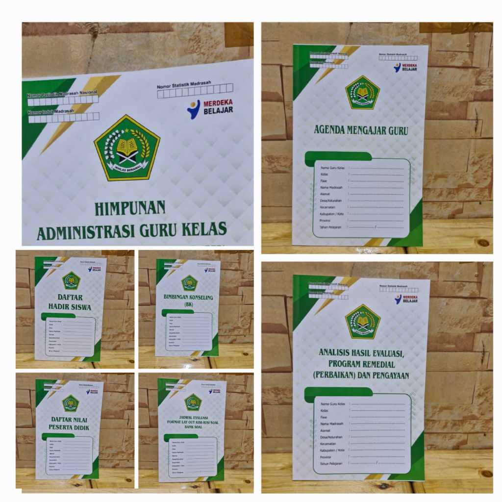 BUKU ADMINISTRASI GURU KELAS MI KURIKULUM MERDEKA (1 Paket 7 Buku)
