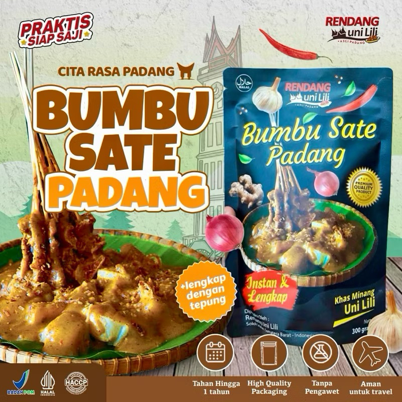 

Bumbu Sate Padang Instan dan Lengkap by Rendang Uni Lili