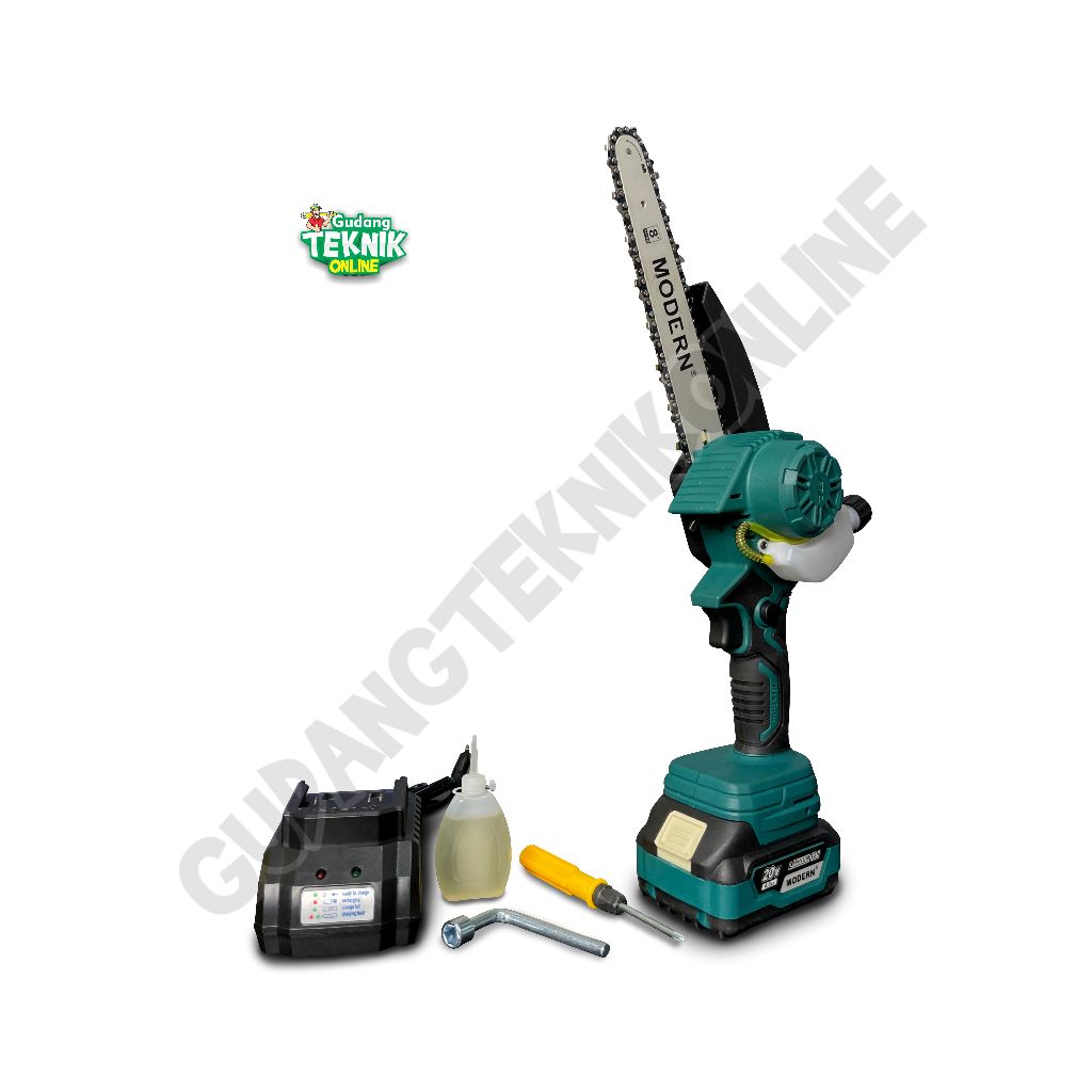 Modern M58 / Mini Cordless Chainsaw Modern M 58 Gergaji Rantai Baterai - Chain Saw Modern M-58