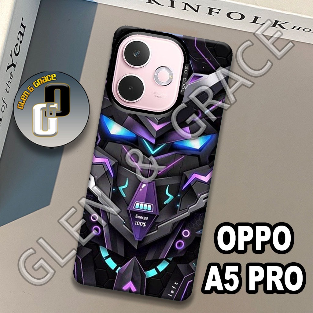 G50 - Case OPPO A5 PRO Terbaru 2025 - Bahan karet lentur - Motif VECTOR ROBOT - silikon OPPO A5 PRO 