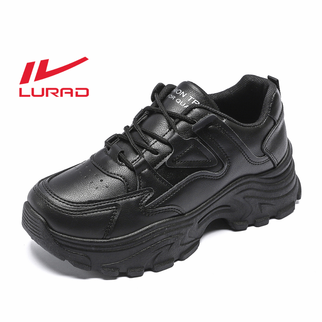 LURAD Sepatu Wanita Sneakers Wanita Ready Stok Hitam Tinggi Nyaman Sepatu Cewek Sneakers Cewek SM21