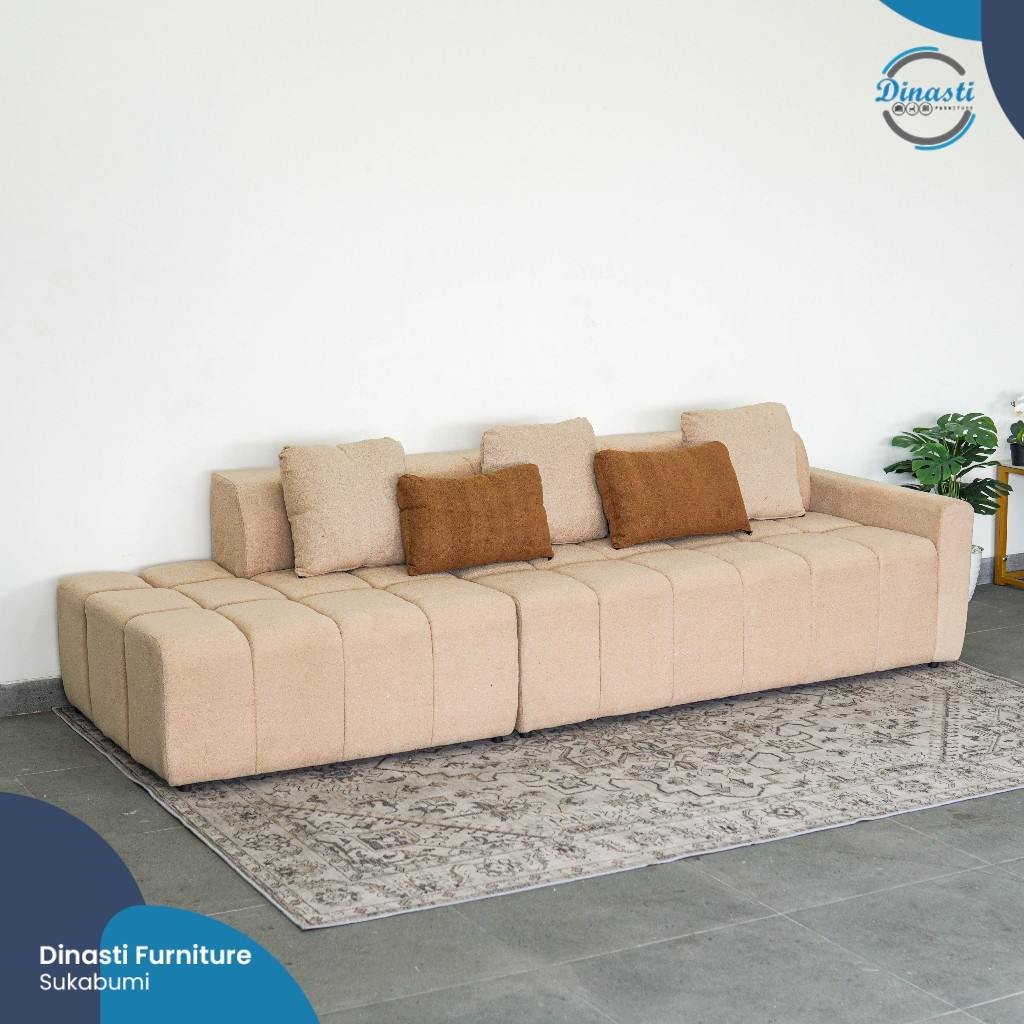 Sofa Bocle Untuk Ruang Tamu Atau Ruang Tunggu Panjang