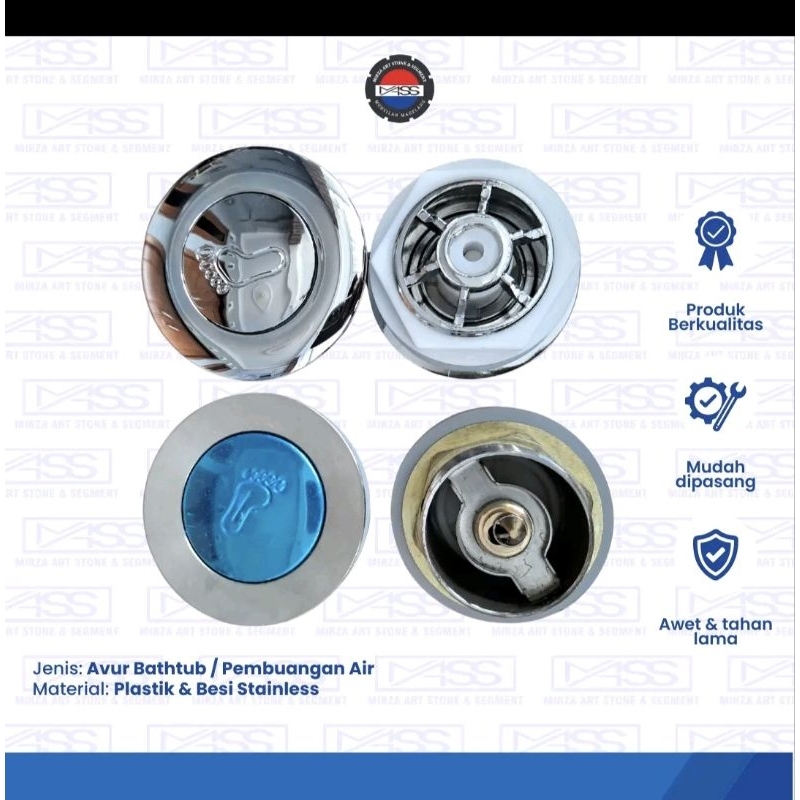 Avur bathtub buangan air  bak mandi  drainer avur injak