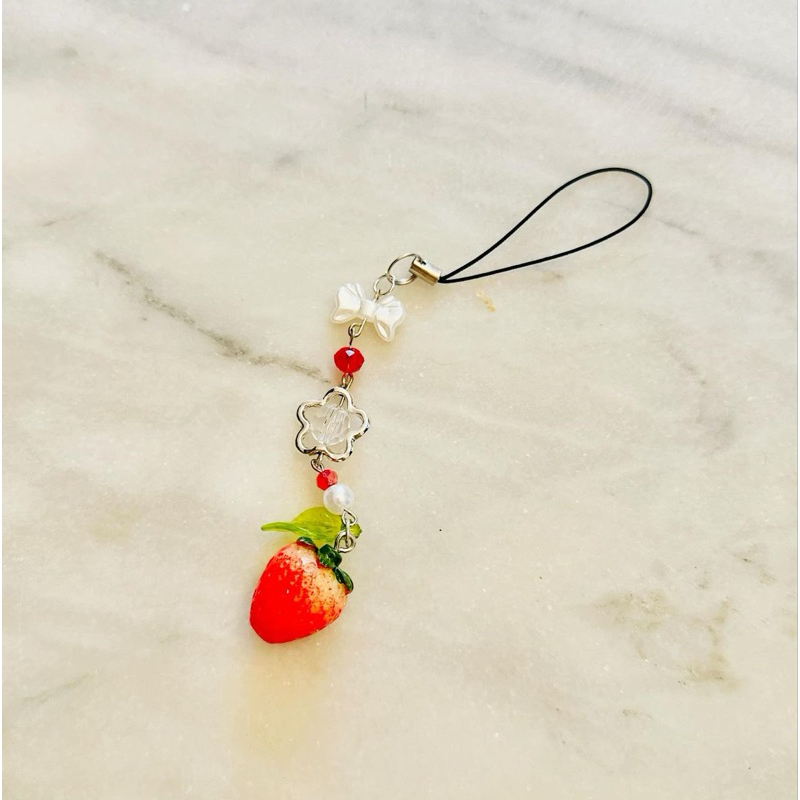 

cute y2k cottagecore strawberry beaded