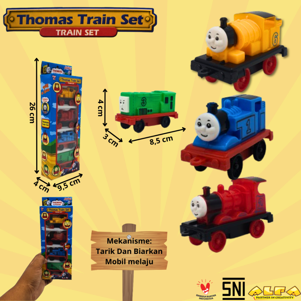 Toko Mainan ALFA  Train Set 4pcs BOX 311