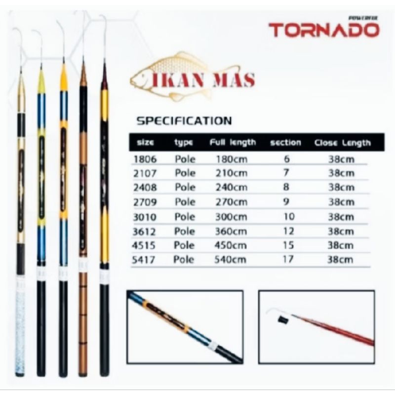 Tegek engkel Tornado Ikan Mas