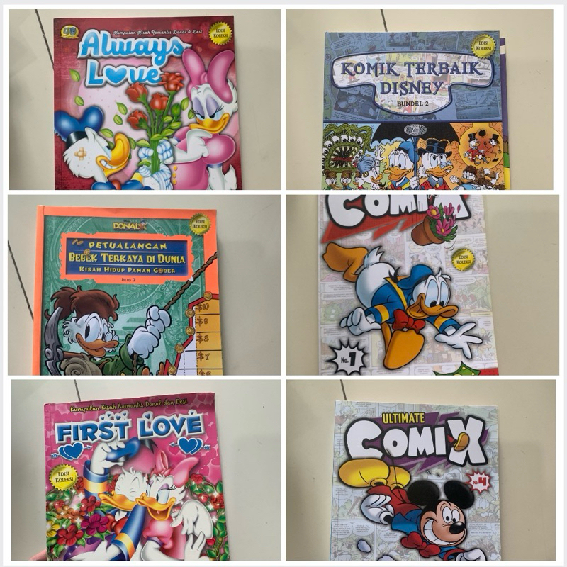 Prelove buku komik tebal:Donald duck,smurf,kumpulan cerita rakyat