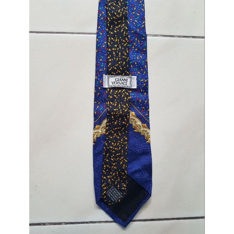 Dasi Pria Gianni Versace Second Motif Biru