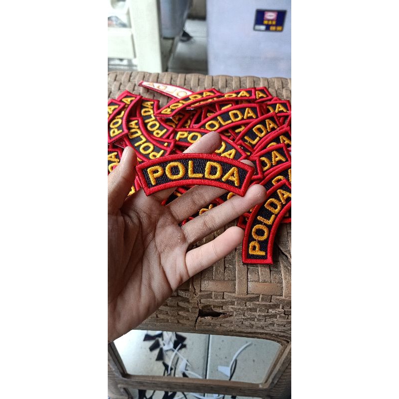 Bordir Timbul Lokasi Polda Bordir Tulisan Polda Timbul