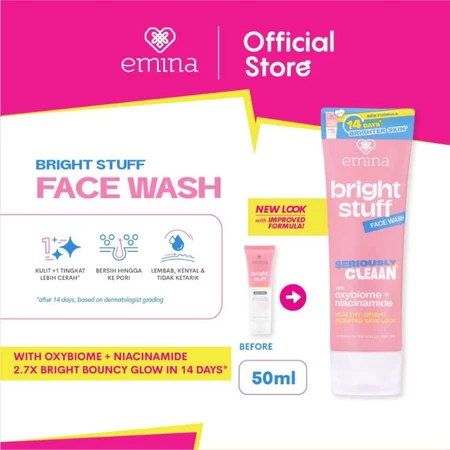 Emina Bright Stuff Facial Wash 50ml - Emina Face Wash