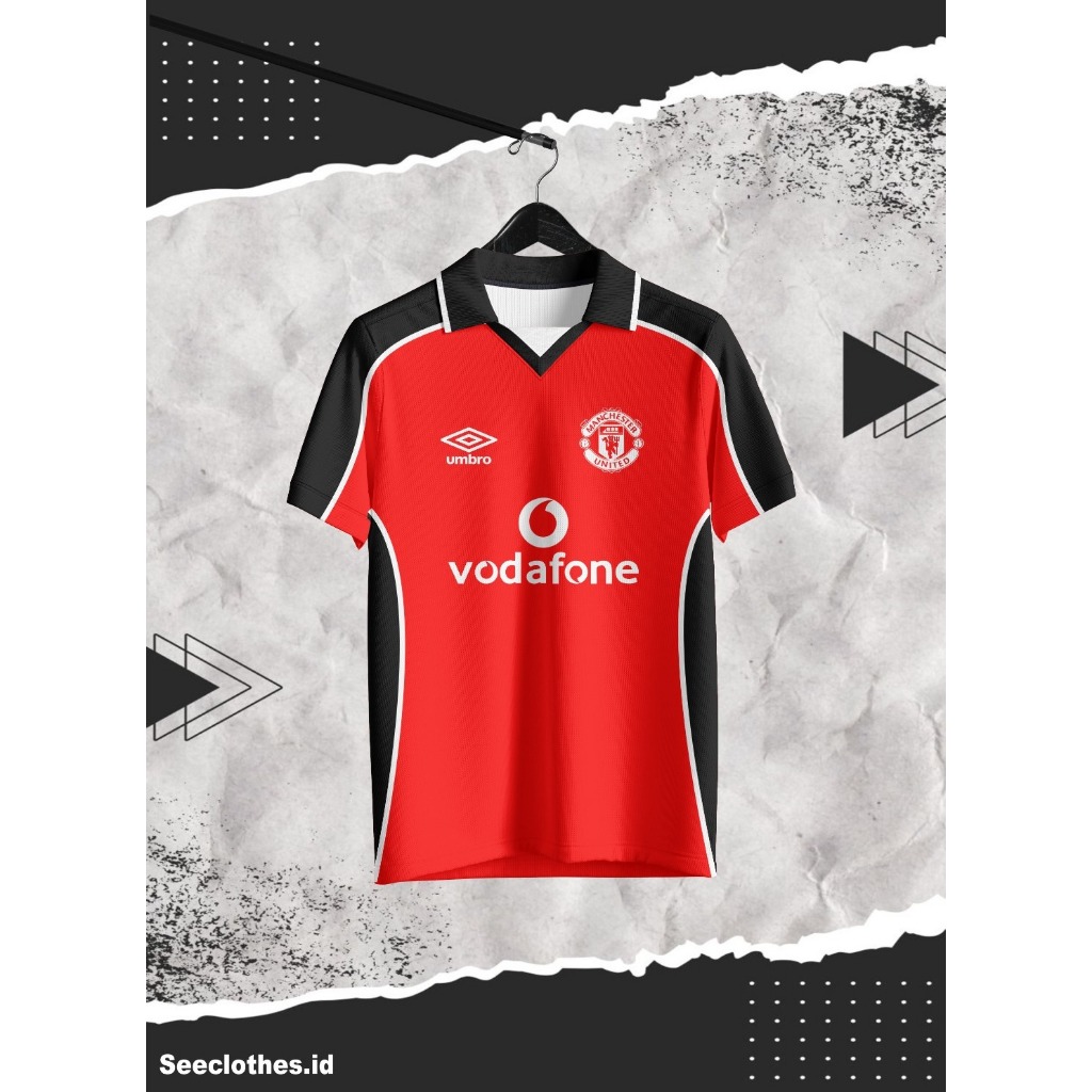 Jersey Manchester United Merah Vodafone Seeclothes.id