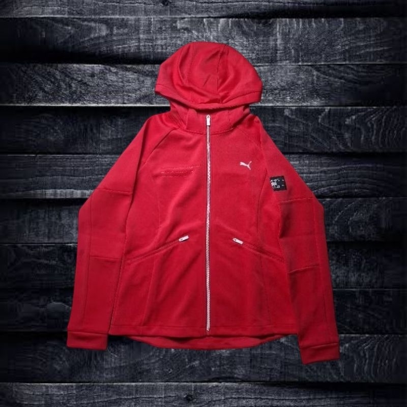 Jaket Puma Luxury OutWear Tracktop Jacket Outfit Windbreaker Running Hangout Motoran Sport Branded