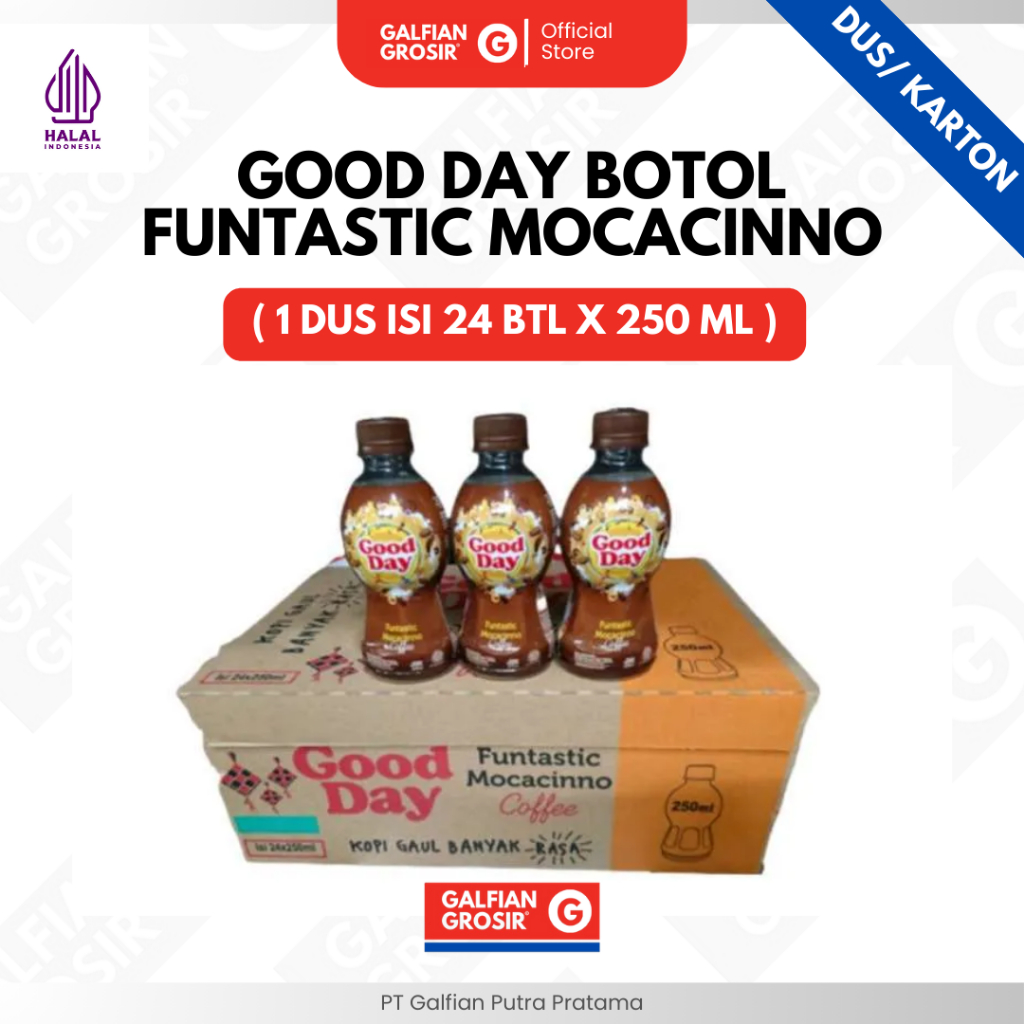 

KOPI GOOD DAY FUNTASTIC MOCACINNO ( 1 DUS ISI 24 BTL X 250 ML )