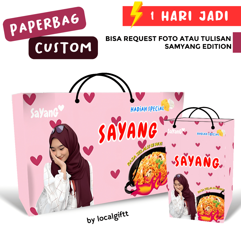 

Paperbag Custom Samyang Edition | Bisa request foto dan tulisan | Paperbag custom | Paperbag lucu | Paperbag Foto | Tas Custom