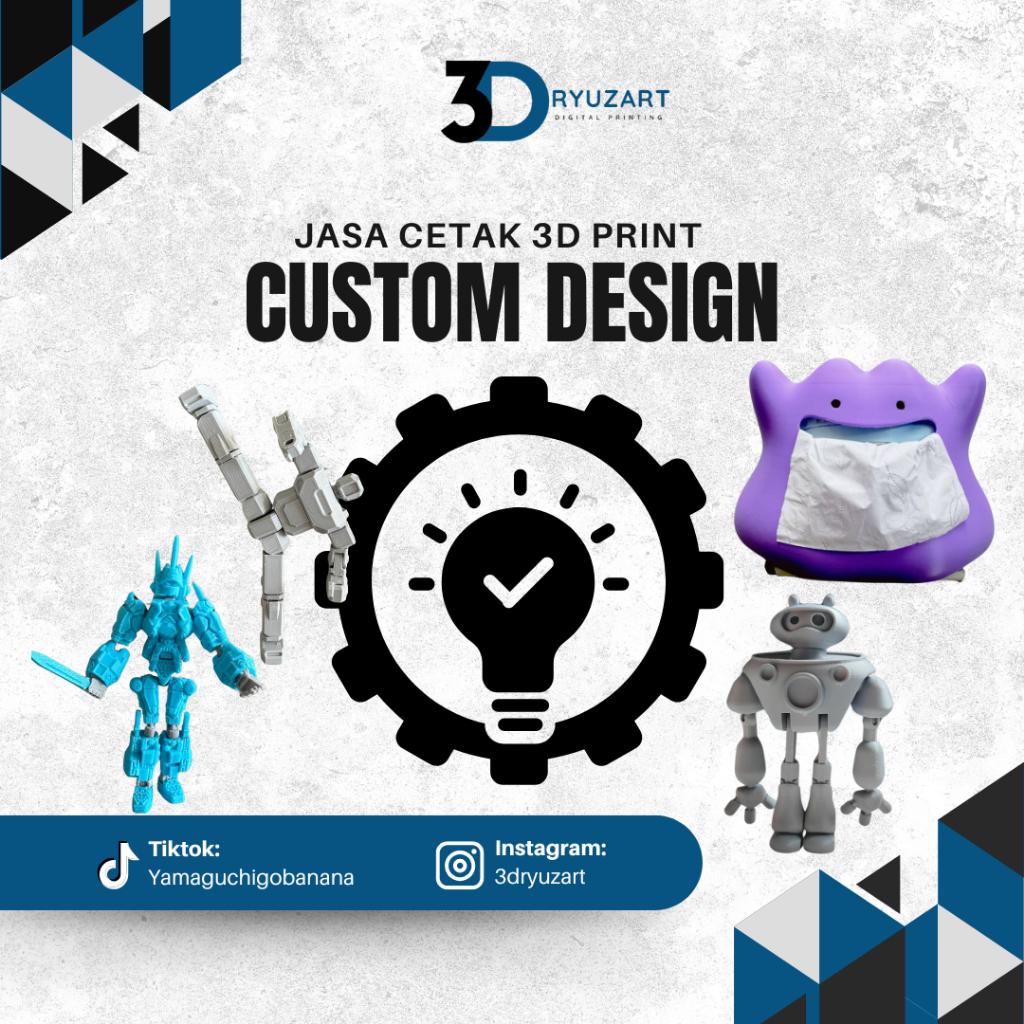 Jasa Cetak 3D / 3D Print Custom Instant Urgent Cepat Fast Response / Cetak Maket Prototype