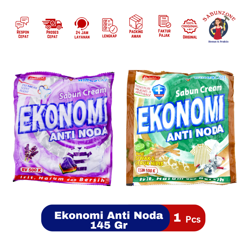 Ekonomi Sabun Krim Colek Violet / Siwak & Jeruk Nipis 145 gr