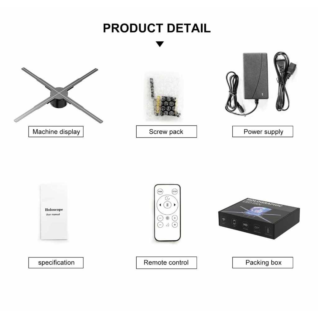 Proyektor Kipas 3D Hologram Display Fan Projector LED 61.5cm