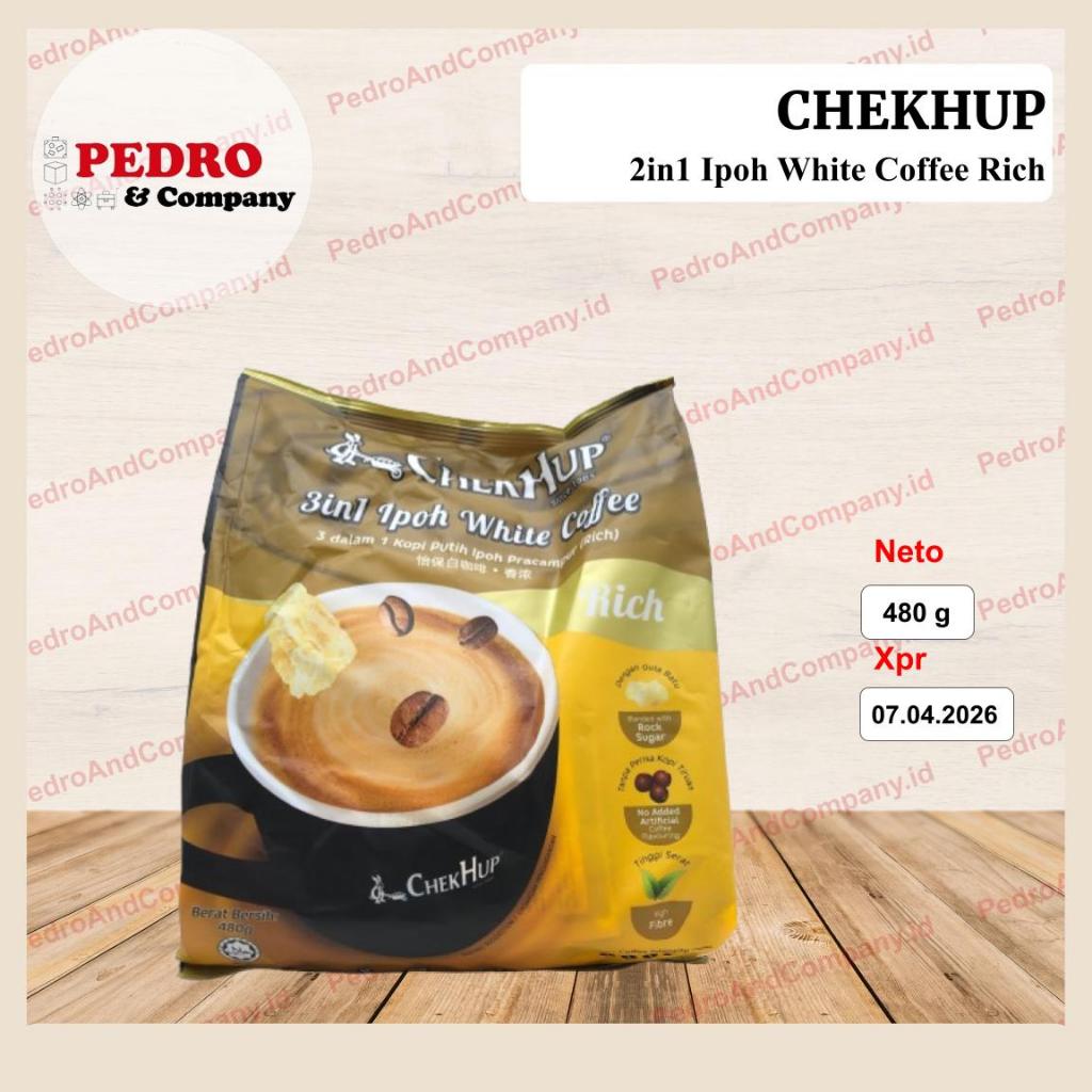 

ChekHup 3in1 ipoh White Coffee RICH 12 sachet 480 gram kopi susu instant