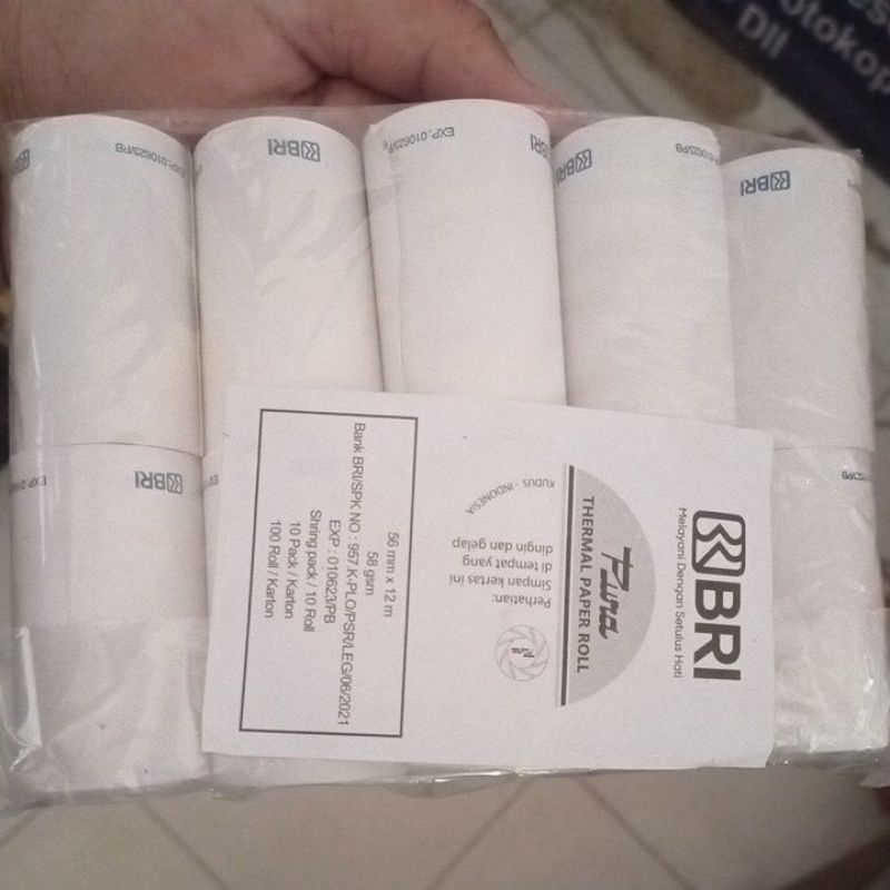 

kertas thermal logo BRI, HARGA 1 PACK
