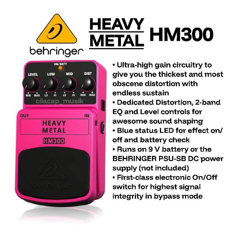 EFEK GITAR BEHRINGER HM300 BEHRINGER HEAVY METAL