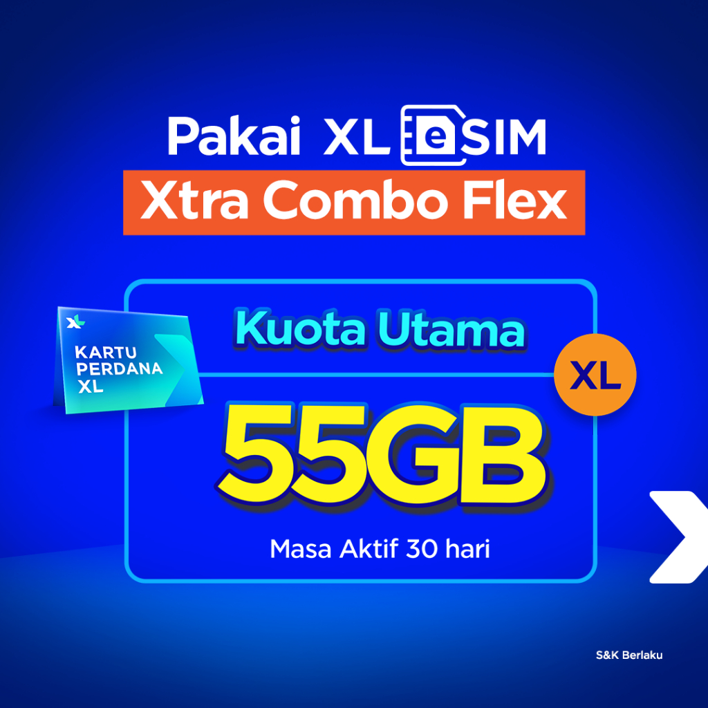 eSIM XL - Xtra Combo Flex XL 55GB