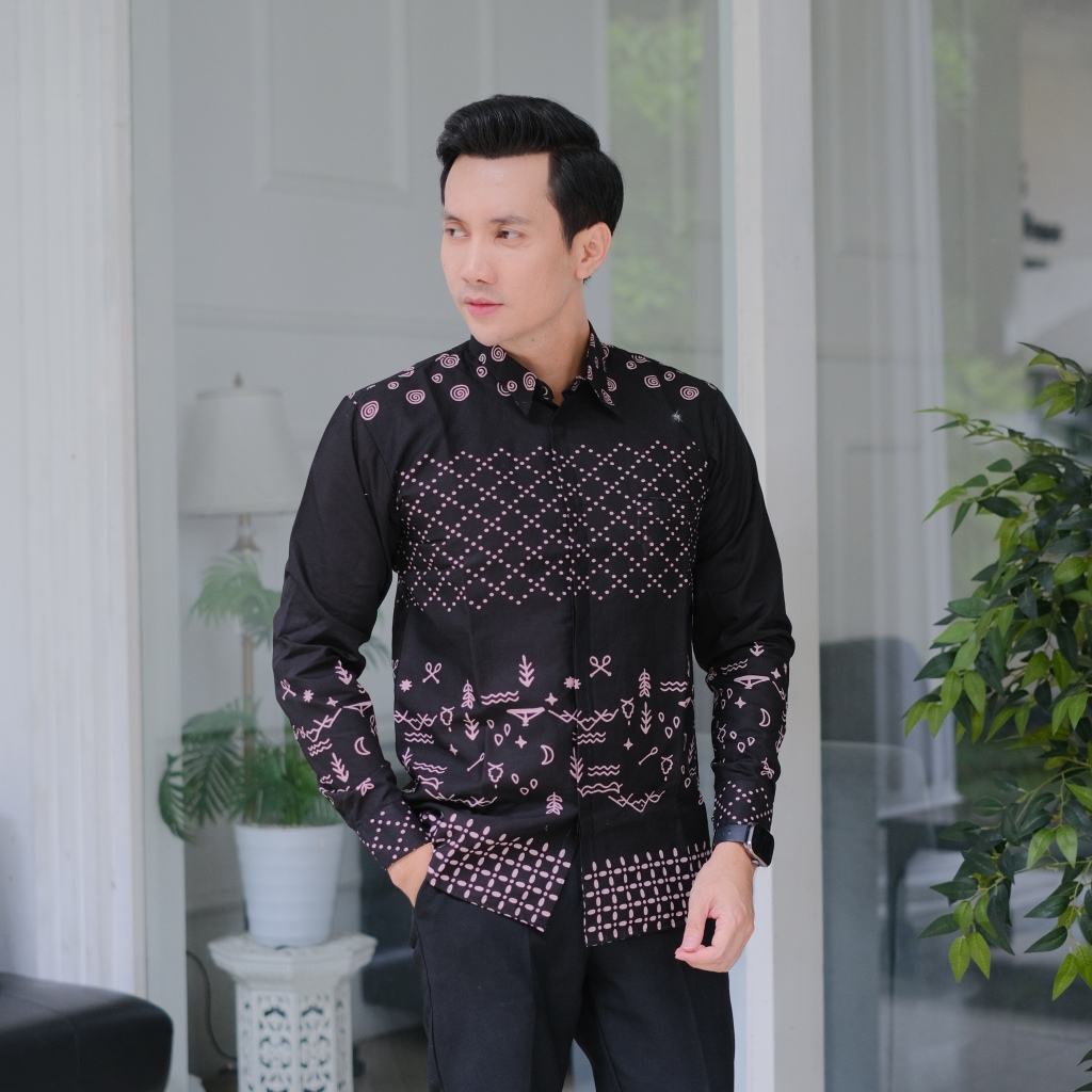 Atasan Baju Batik Pria  Lengan Panjang/Baju pria batik lengan panjang