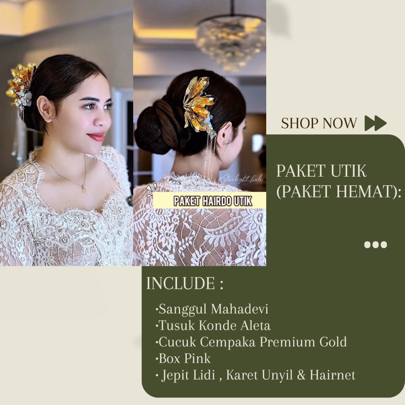 STARLIGHT BALI - Paket Hairdo Utik /  Paket Hemat / Paket Hairdo Bundling