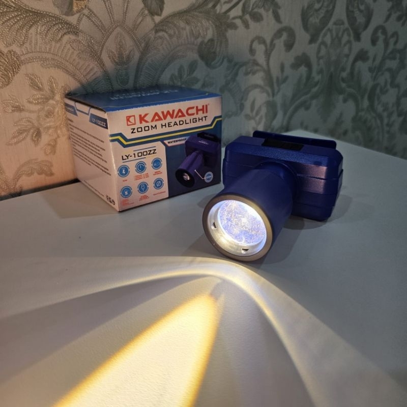 Senter Kepala Led Zoom Kawachi 10w-10Watt / 12w-12Watt / Led Laser Zoom in Zoom out / Ly 100zz - Ly 