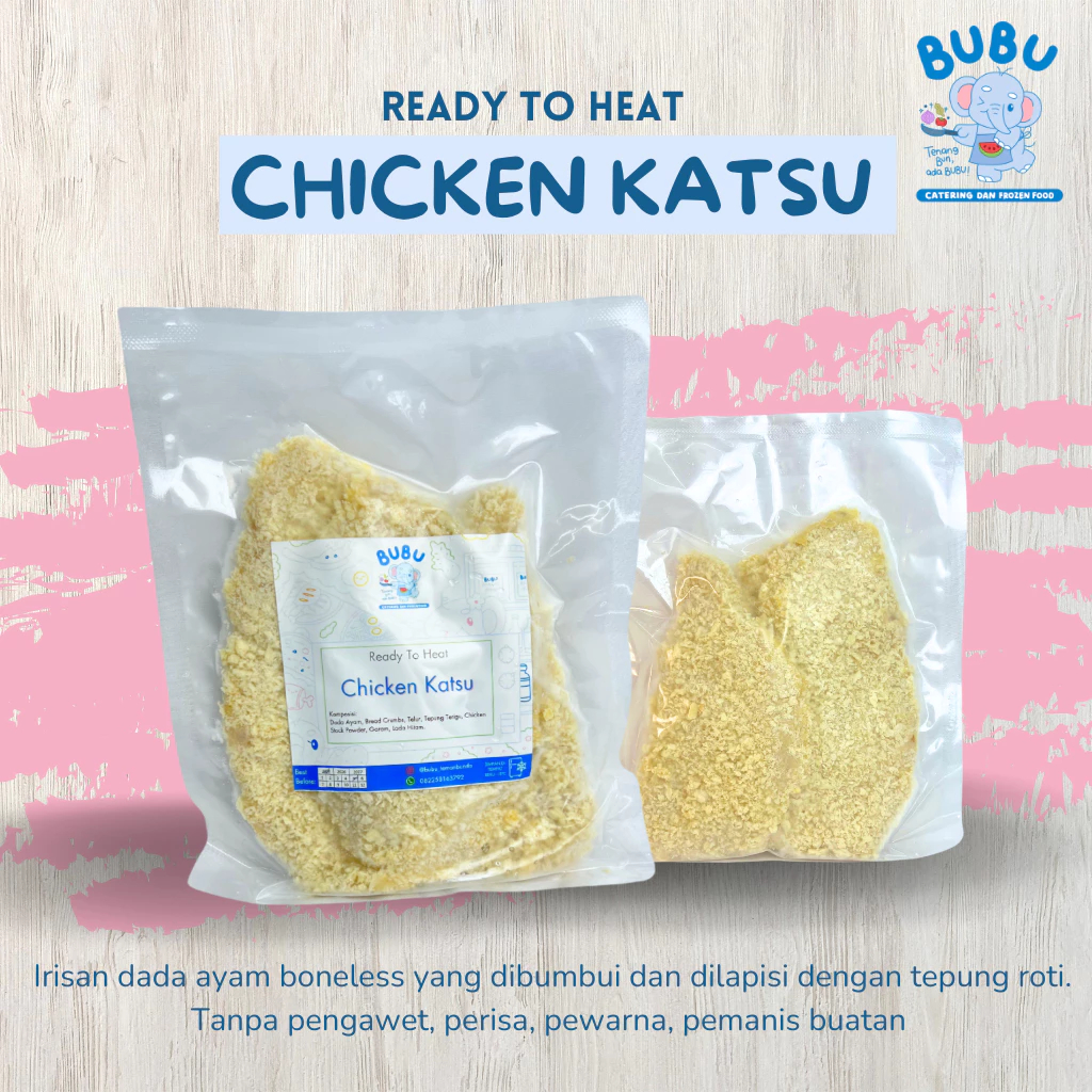 

FROZEN FOOD CHICKEN KATSU ORIGINAL BUBU 300GR SIAP MASAK
