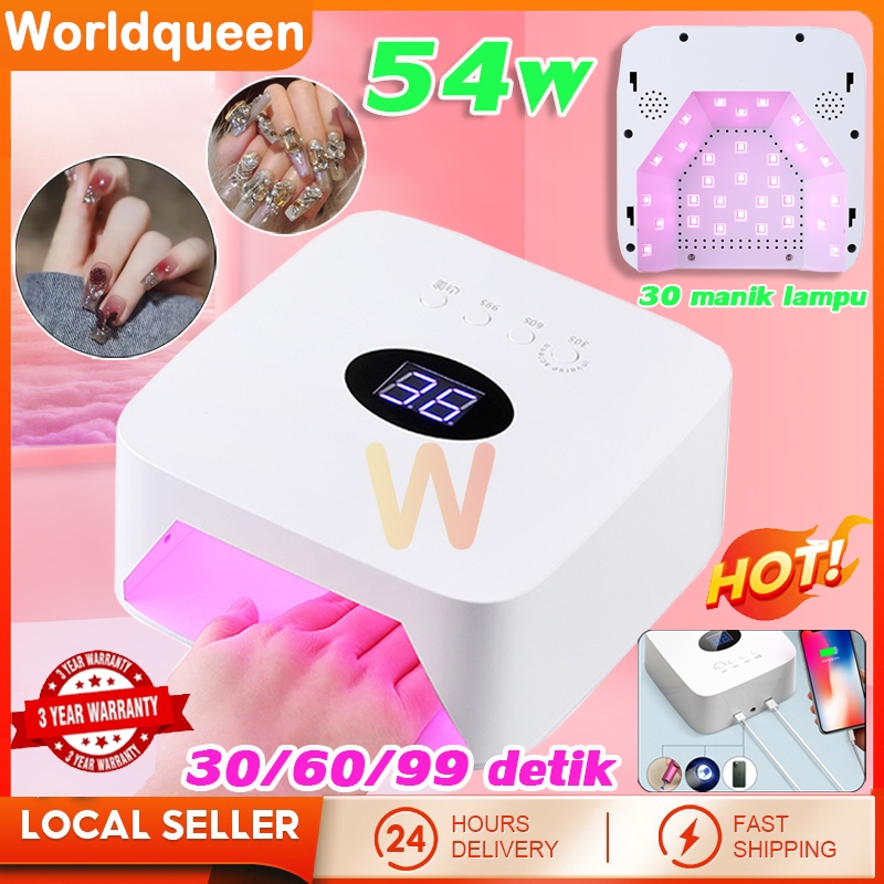 lampu uv nail art pemanas nail art bulan Cordless Nail UV Lamp Portable 54 Watt- LED Lampu - Nail La
