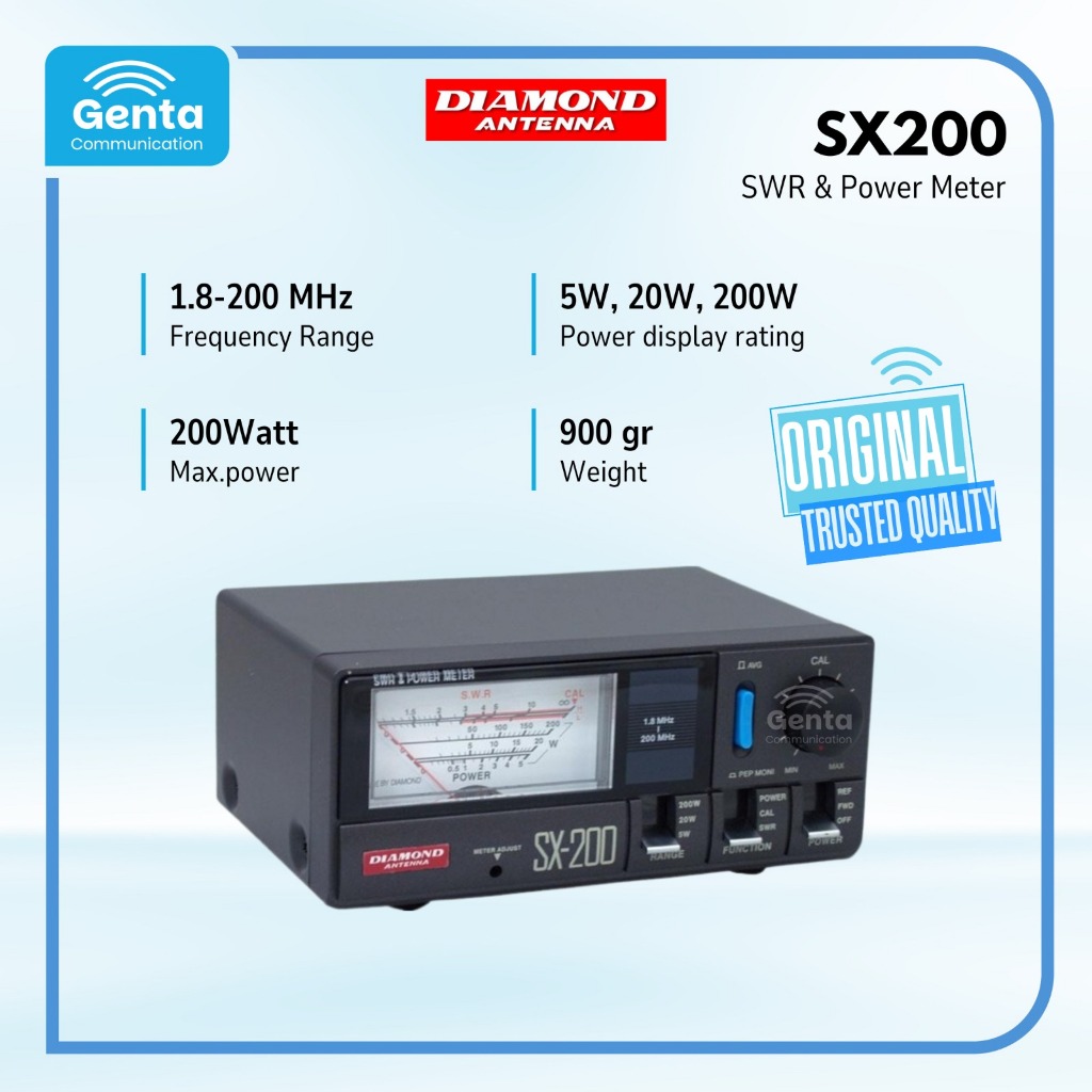 SWR & POWER METER DIAMOND SX200 / SX-200 / SX 200 GARANSI BARU ORIGINAL TERMURAH