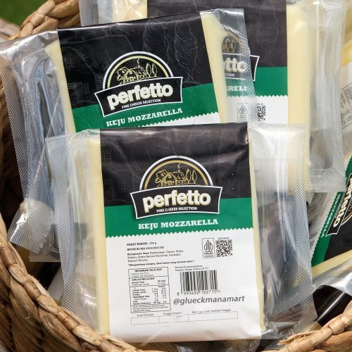 

Mozzarella Cheese Perfetto 120gr - Keju Mozzarella Perfetto