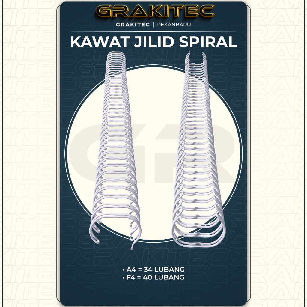 Ring Kawat Spiral Jilid Spiral A4 3:1 / 34 lubang