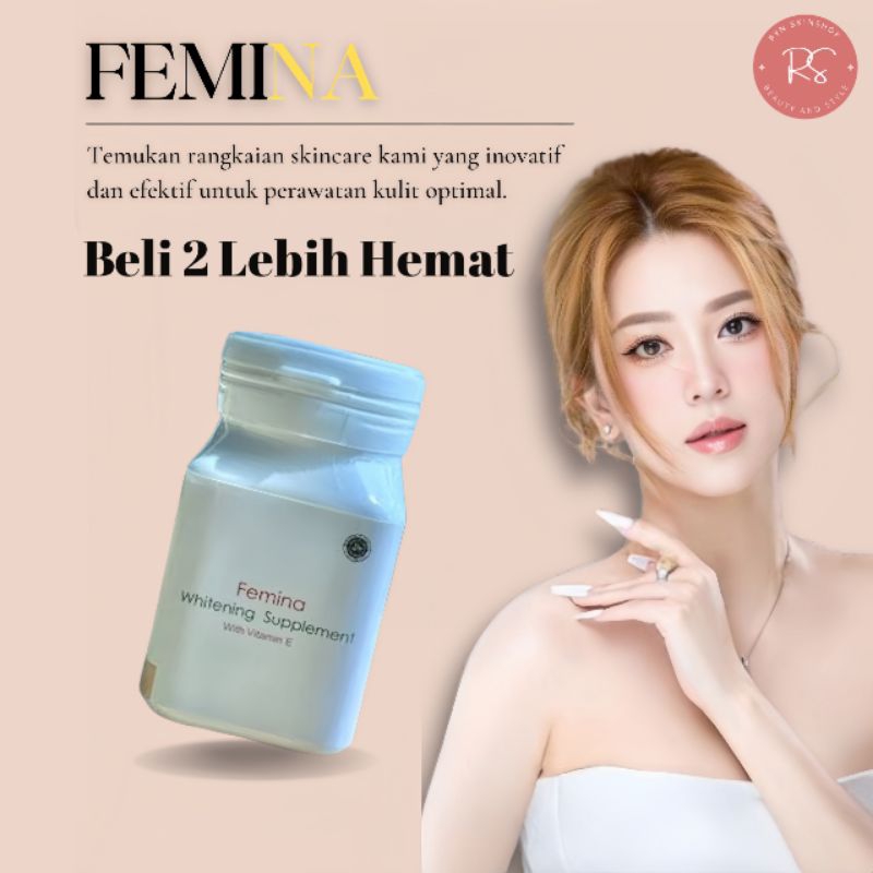 [TERLARIS] SUPLEMEN FEMINA WHITENING GLUTATHIONE | MEMUTIHKAN KULIT DAN WAJAH | MENCERAHKAN