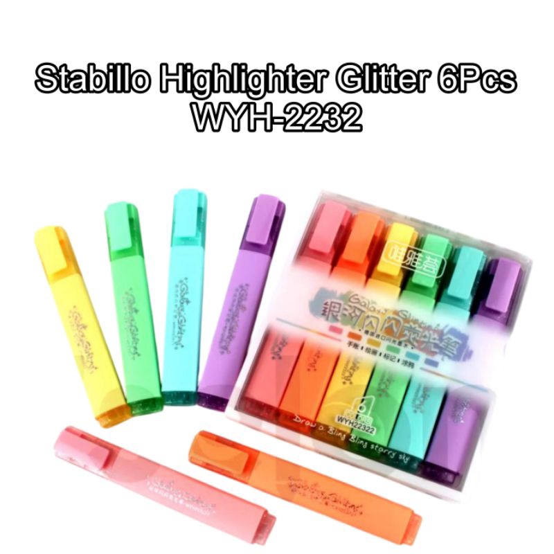 

Stabillo Glitter Pastel 6 Warna / 1Set Stabillo WYH-2232