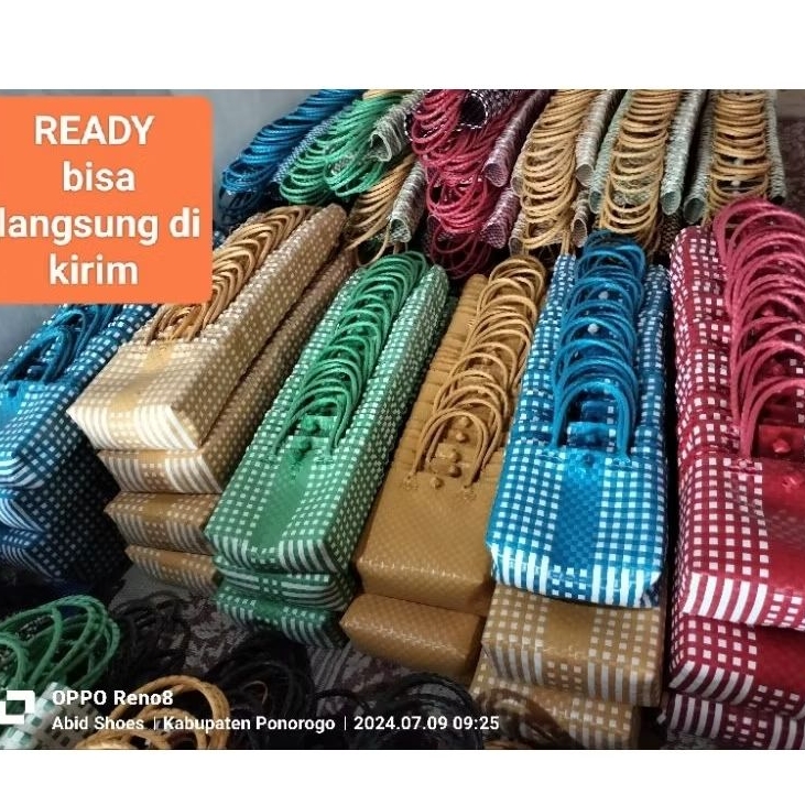 Tas anyaman plastik | ready bisa langsung di kirim | tas anyam grosir murah | tas sofenir