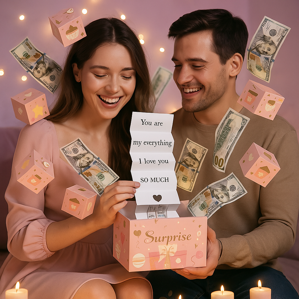 

Boom Gift Surprise Box – Kado Ulang Tahun Pacar / Hampers Romantis Isi Uang, Money Box Unik