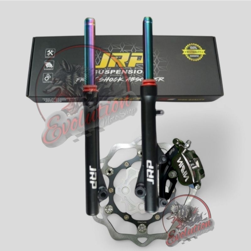 Paketan shockbeker depan JRP original full set + cakram + kaliper motor FIZR - JUPITER - MIO - BEAT 